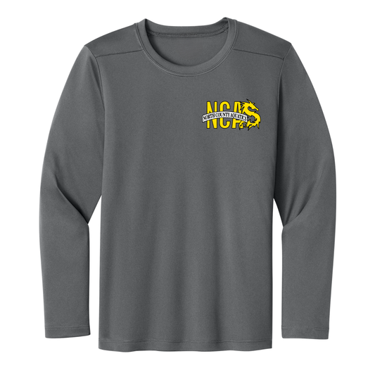 YOUTH UPF 50 NCA Performance Long Sleeve Tee - Dark Smoke Grey
