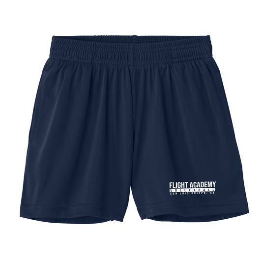 YOUTH Dri Fit Competitor 5" Shorts Black Logo - Navy