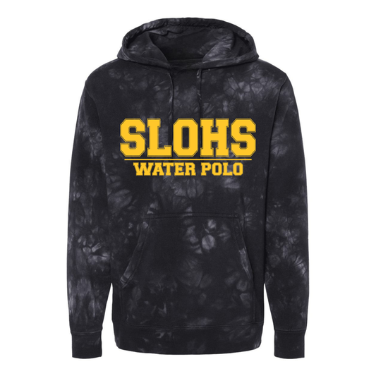 SLOHS Water Polo (Gold Ink) Independent Tie Dye Hoodie - Black