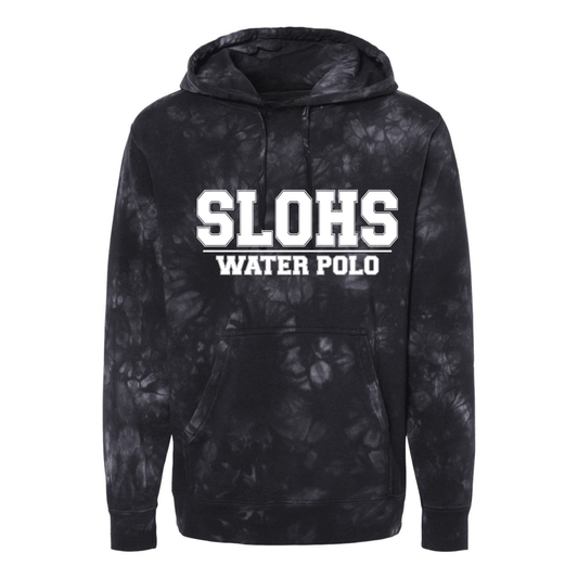 SLOHS Water Polo (White Ink) Independent Tie Dye Hoodie - Black