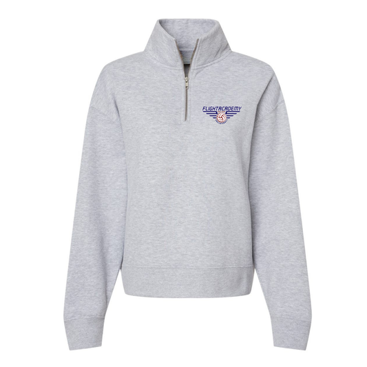 Women's Flight Academy Sueded Fleece 1/4 Zip Pullover - Heather Grey