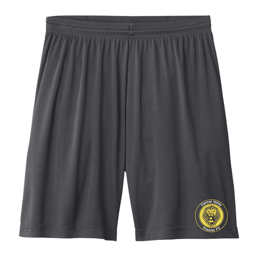 CVP Dri Fit Competitor 7" Shorts Yellow/White Logo - Iron Grey