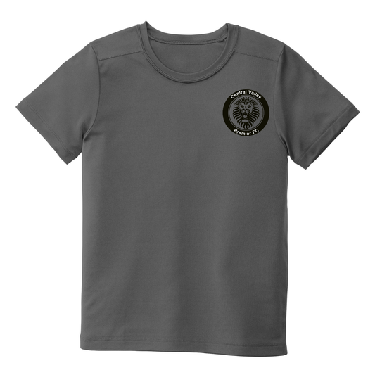 YOUTH UPF50 Dri-Fit CVP Tee Black Logo - Dark Smoke Grey