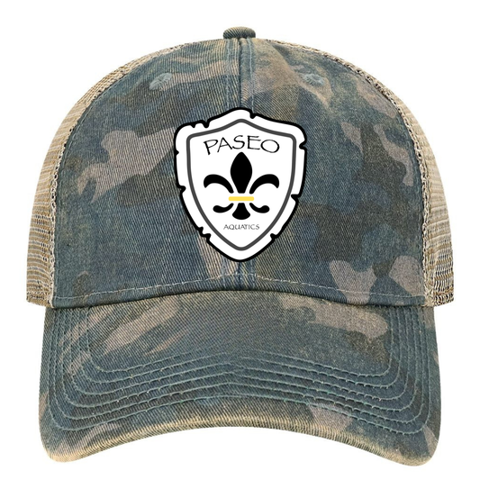 Paseo Aquatics Legacy Premium Patch Old Favorite Trucker - Navy Field Camo
