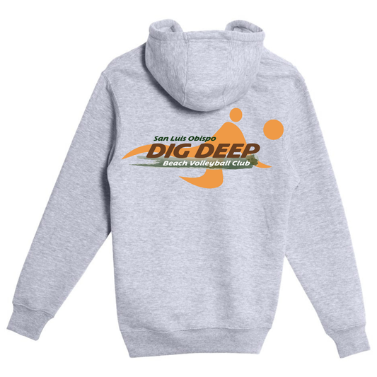 Deep Logo Hoodie - Heather Grey