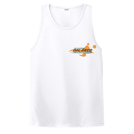 Men's Dri Fit Dig Deep Logo Tank - White