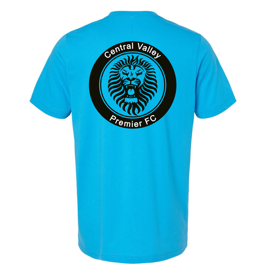 YOUTH CVP Black logo T-Shirt - Neon Blue