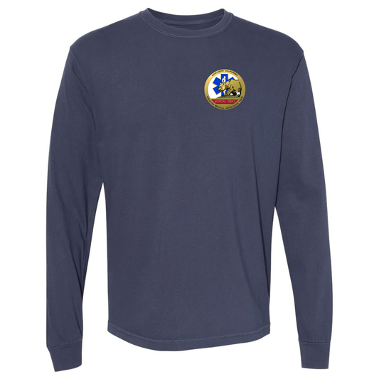 OFFICIAL - DMAT Unisex Garment-Dyed Heavyweight Long Sleeve - Navy