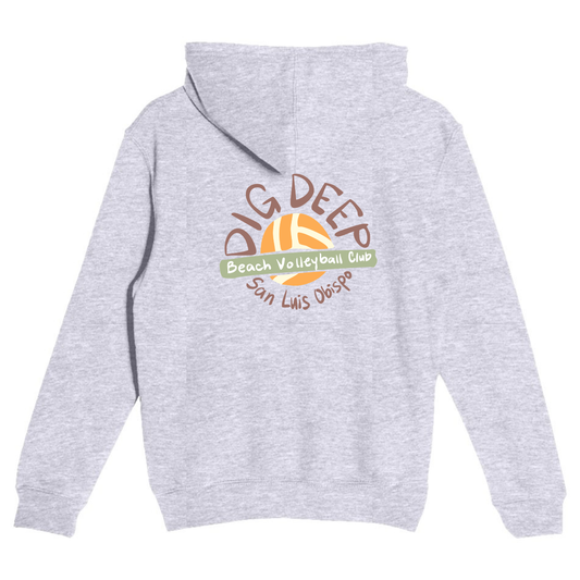 YOUTH Dig Deep Circle Logo Hoodie - Heather Grey