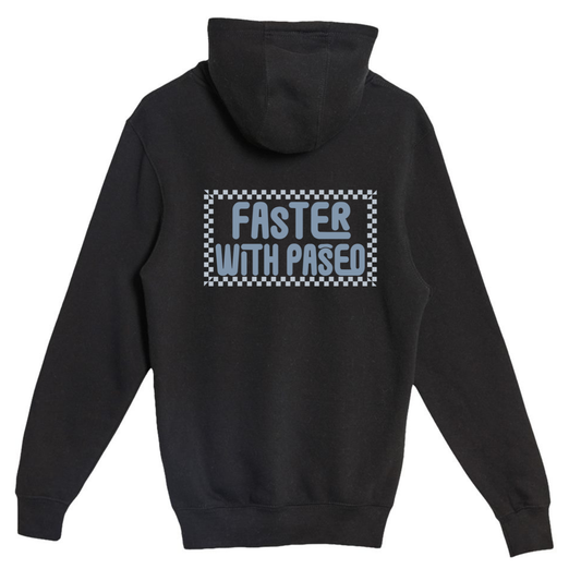 Paseo Aquatics Checkerboard Logo Hoodie - Black