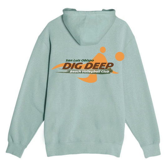 Dig Deep Logo Hoodie - Seafoam