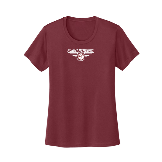 Women's Flight Academy Dri Fit Competitor Tee - Maroon