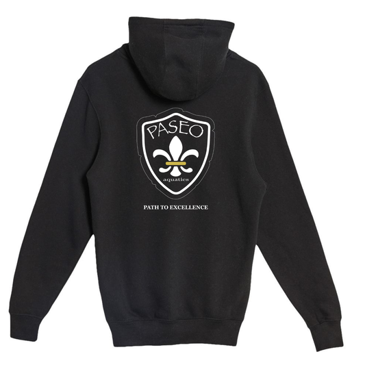 Paseo Aquatics White Logo Hoodie - Black