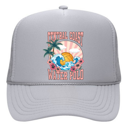 CCWP Hibiscus Logo Foam Trucker - Silver Grey