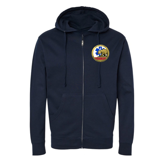 OFFICIAL - NORCAL DMAT Independent Zip Up Hoodie - Classic Navy