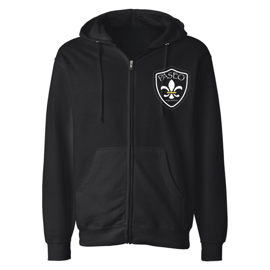 Paseo Aquatics Zip Up Hooded Sweatshirt - Black