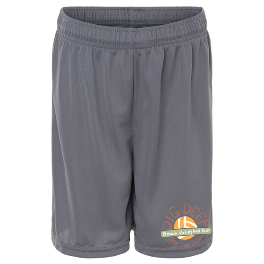 YOUTH Dig Deep Circle Logo Shorts - Graphite