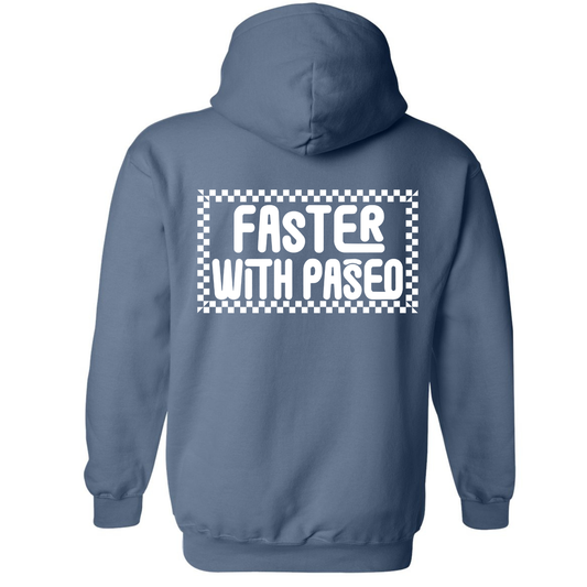Paseo Aquatics Checkerboard Logo Hoodie - Indi Blue