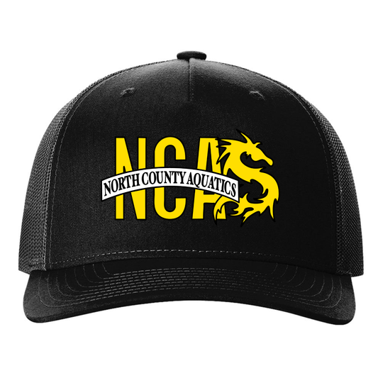 North County Aquatics Richardson 5 Panel Trucker - Black