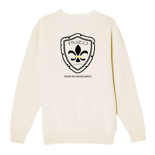 Paseo Aquatics Black Logo Crewneck - Sandshell