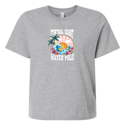 Women's CCWP Hibiscus Logo Bella & Canvas 6 oz Heavyweight Tee - Athletic Heather