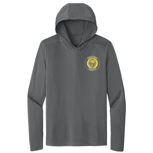YOUTH Dri-Fit CVP Long sleeve Performance Hoodie Yellow/White Logo - Smoke Grey