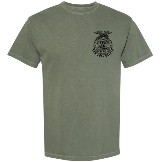SLO FFA Unisex Garment-Dyed Heavyweight T-Shirt - Moss