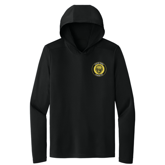 YOUTH Dri-Fit CVP Long sleeve Performance Hoodie Yellow/White Logo - Black