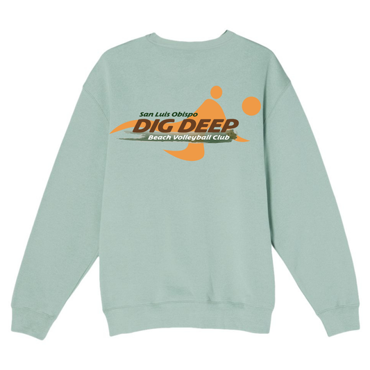 Dig Deep Logo Crewneck - Seafoam