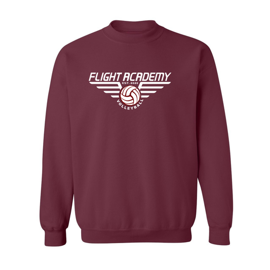 Flight Academy Crewneck Sweatshirt - Maroon