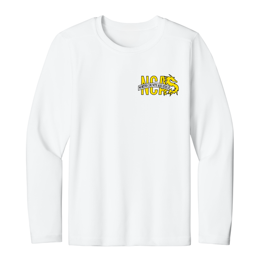 YOUTH UPF 50 NCA Performance Long Sleeve Tee - White