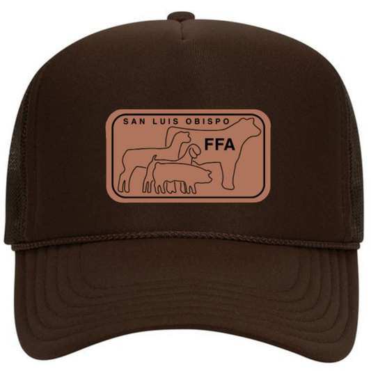 SLO FFA Leather Patch Foam Trucker - Brown