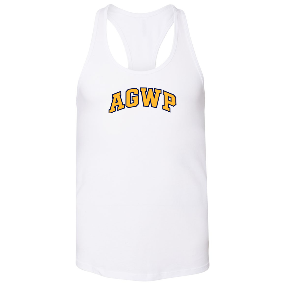 Women’s Jersey Racerback Tank AGWP Logo - White