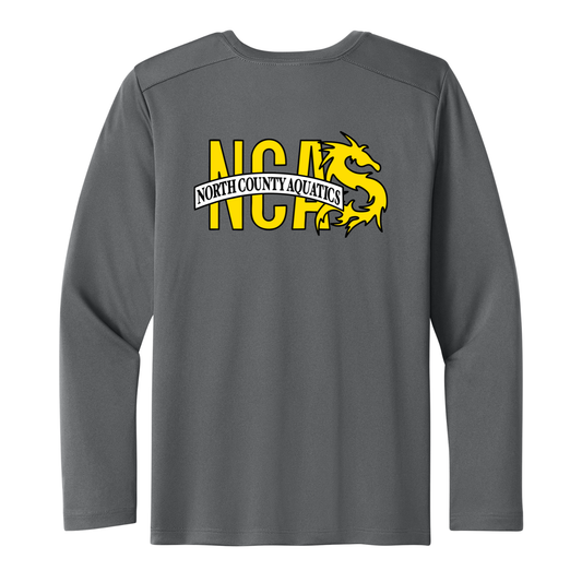 YOUTH UPF 50 NCA Performance Long Sleeve Tee - Dark Smoke Grey