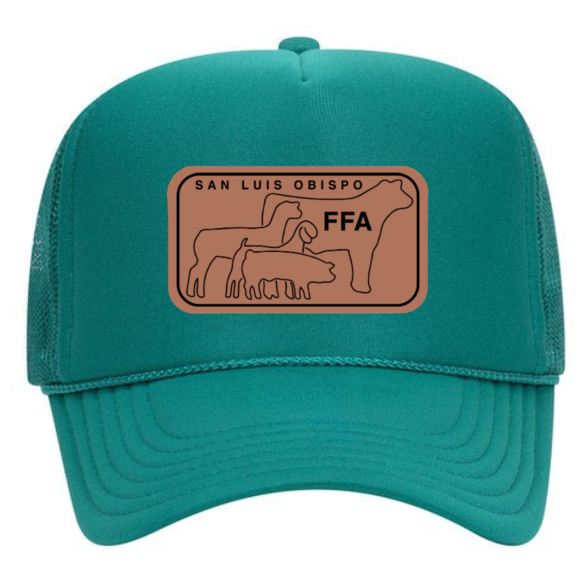 SLO FFA Leather Patch Foam Trucker - Jade