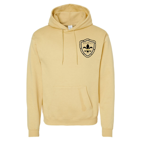 Paseo Aquatics Black Logo Hoodie - Athletic Gold