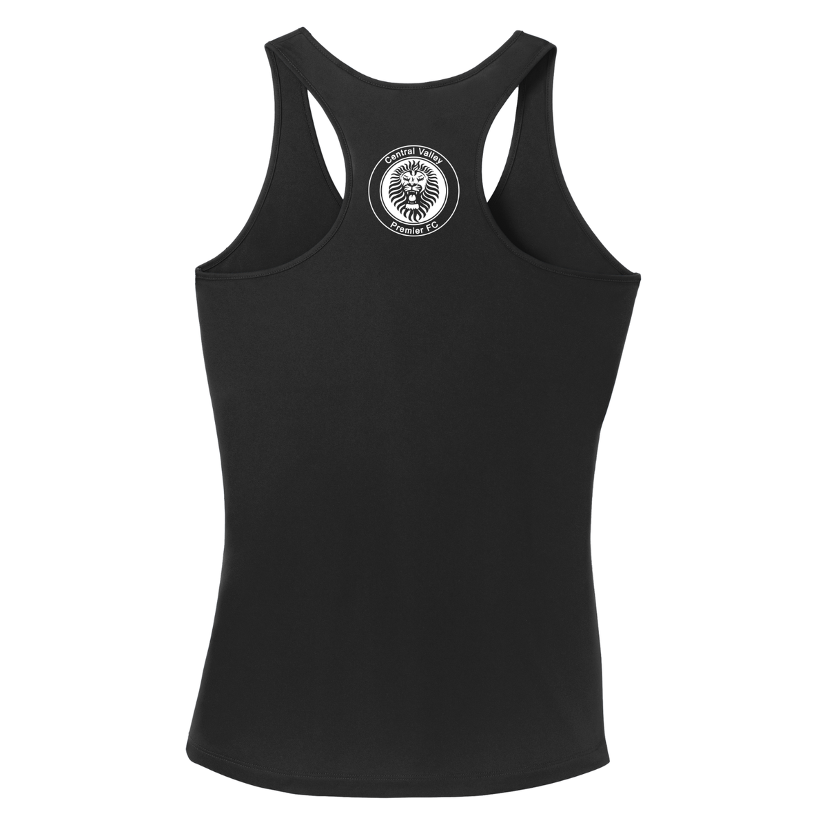 Women's Dri-Fit Racerback Tank Top White Logo - Black