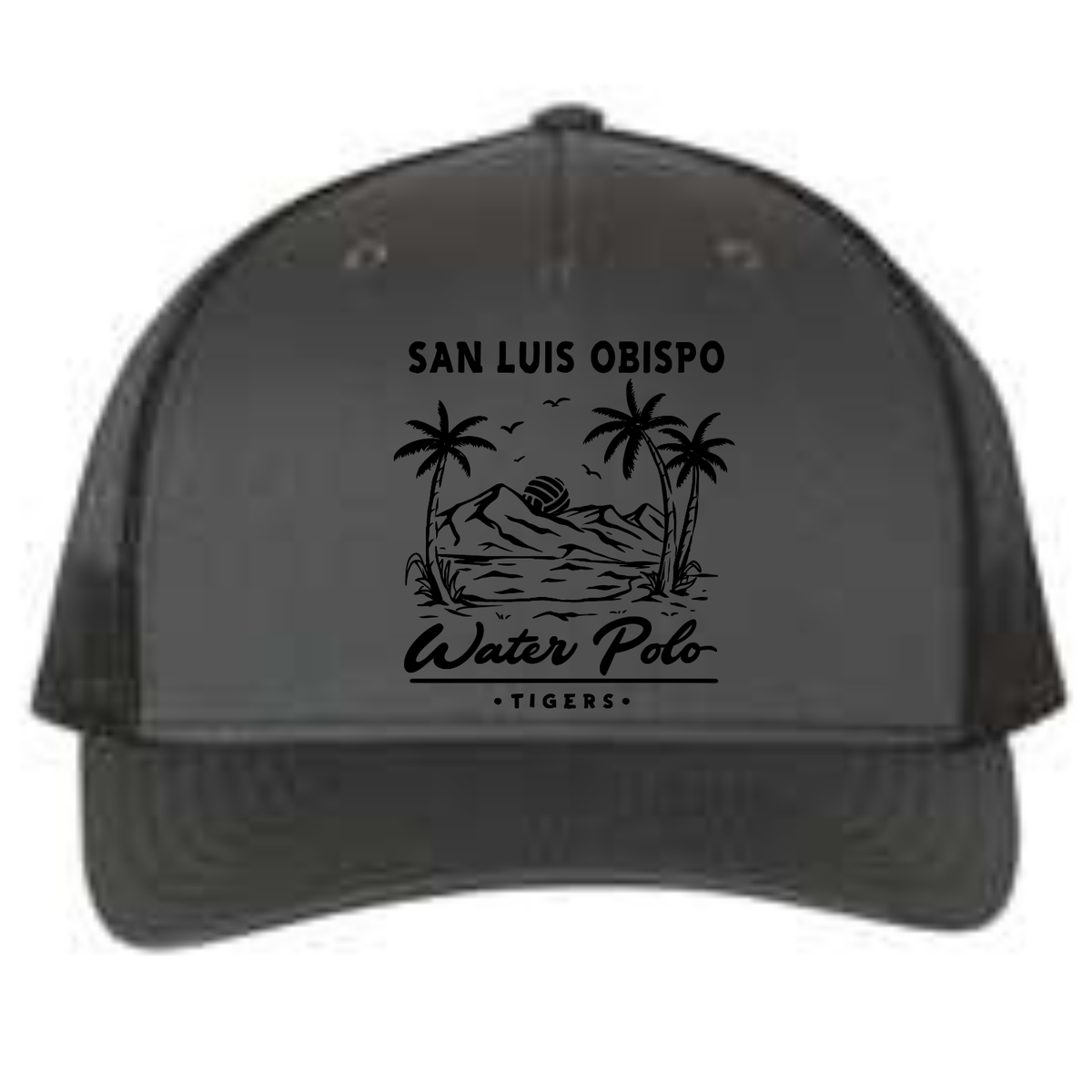 SLO Polo Paradise Richardson 5 Panel Trucker - Charcoal/Black