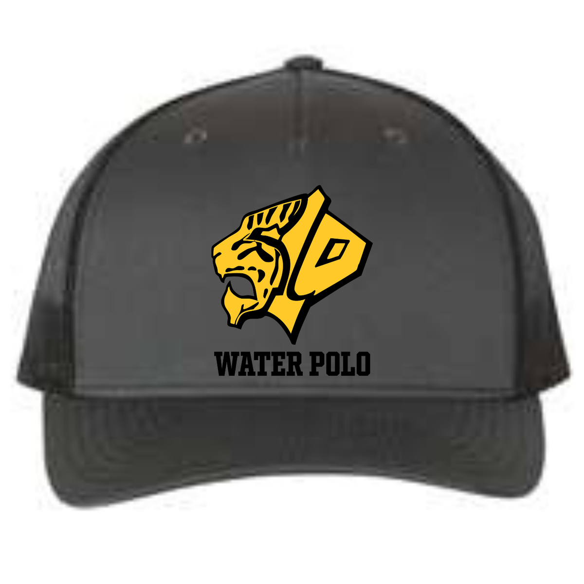SLO Water Polo Tiger Head Richardson 5 Panel Trucker - Charcoal/Black