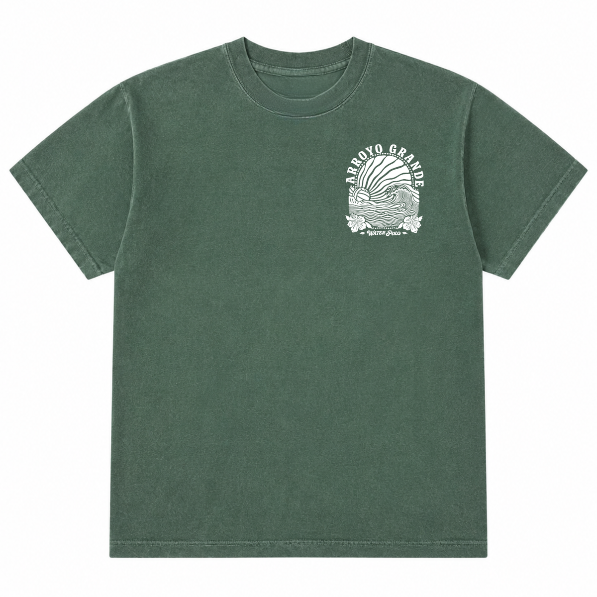 Women’s Heavyweight Garment-Dyed Tee AGWP White Sun Rays - Washed Pine
