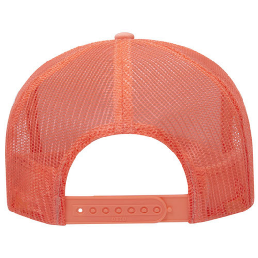 SLO FFA Leather Patch Foam Trucker - Coral