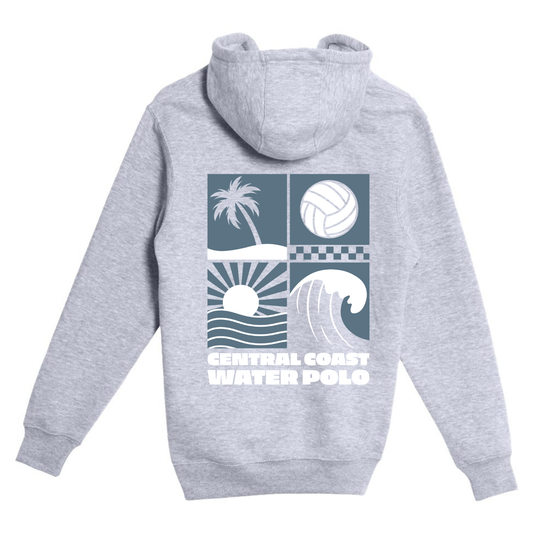 CCWP Four Square Logo Hoodie - Heather Grey/Blue