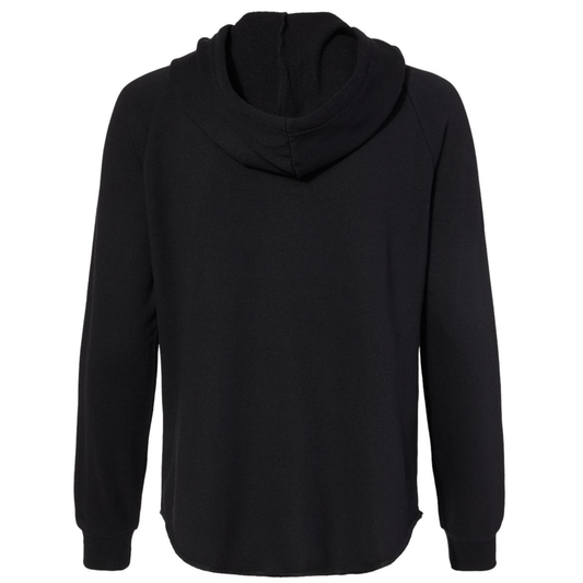 Women's SLO Polo Tigers Women's Wave Wash Zip Up Hoodie - Black