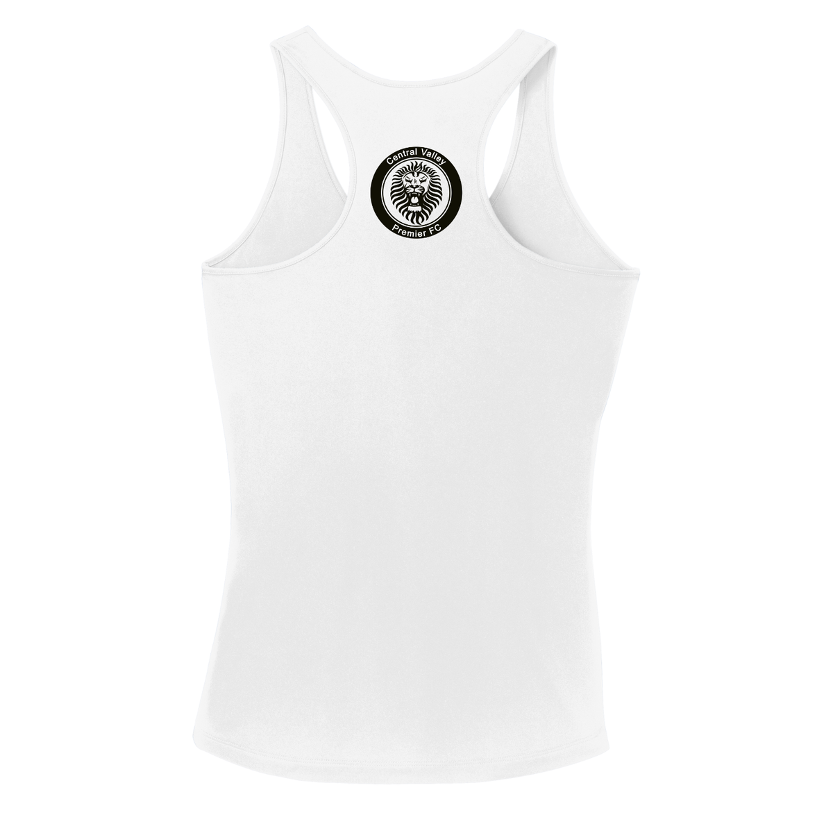 Women's Dri-Fit Racerback Tank Top Black Logo - White