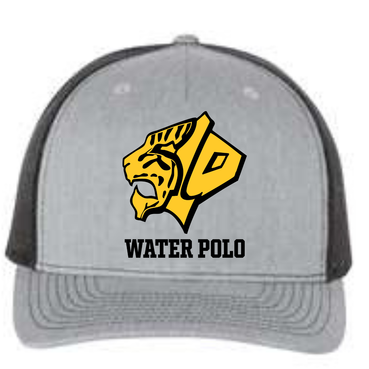 SLO Polo Tiger Head Richardson 5 Panel Trucker - Heather Grey/Black