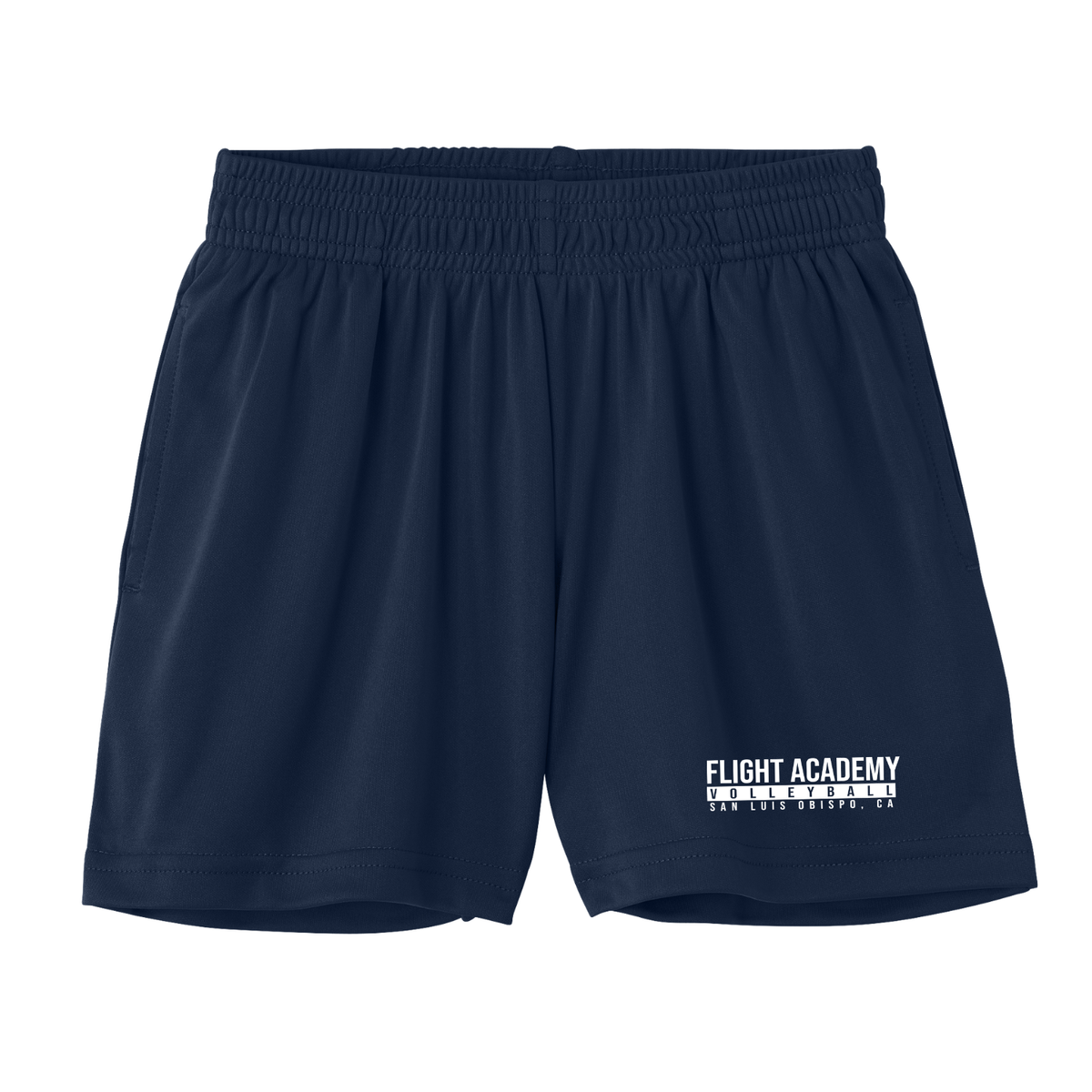YOUTH Dri Fit Competitor 5" Shorts Black Logo - Navy