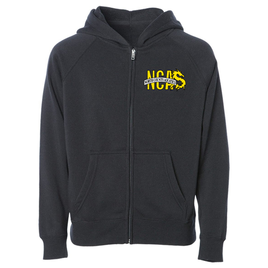 YOUTH NCA Zip Up Hoodie - Black