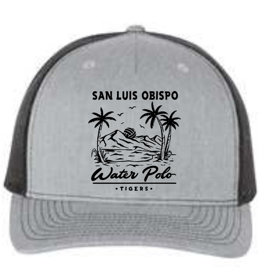 SLO Polo Paradise Richardson 5 Panel Trucker - Heather Grey/Black