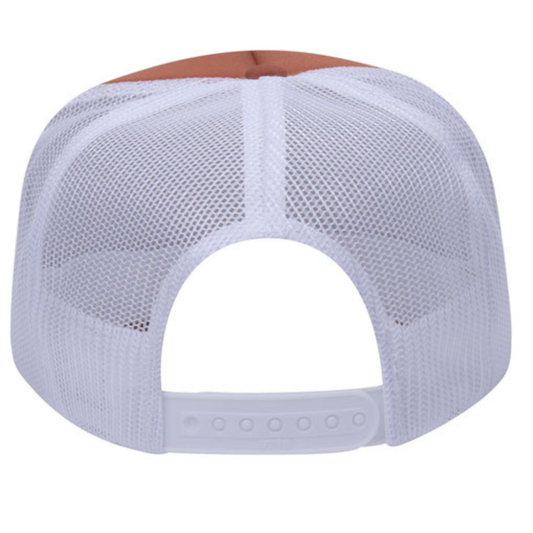 SLO FFA Leather Patch Foam Trucker - Org/Tx Org/White