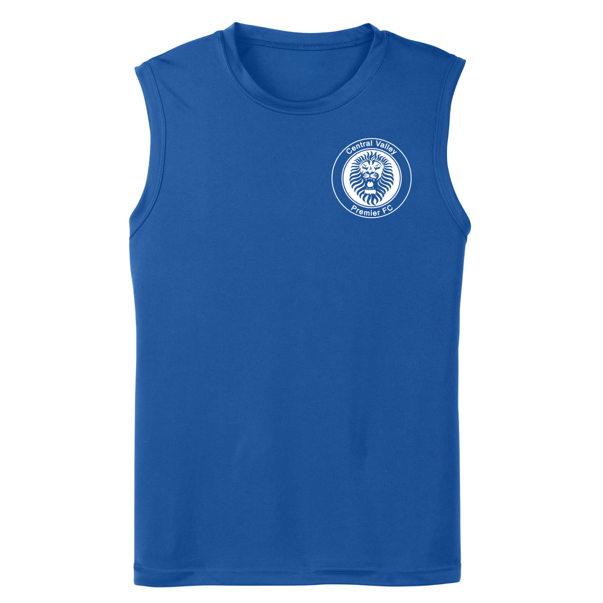 Dri-Fit Racerback Sleeveless Tee White Logo - Royal